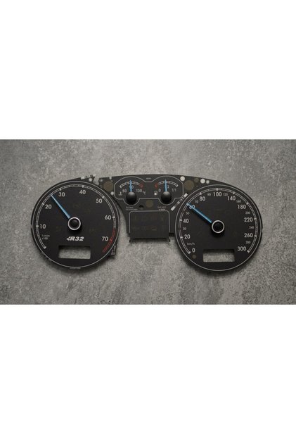Kit de serigrafie R32 pentru ceasuri de bord, 4 ace albastre, Volkswagen Golf 4/Bora/Passat B5/B5.5