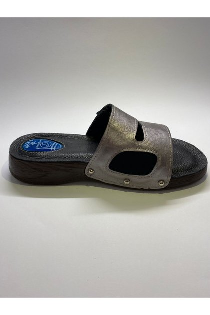 Memory Foam Sole Genuine Leather Hallux Valgus Bone Protrusion and Heel Spur Slippers