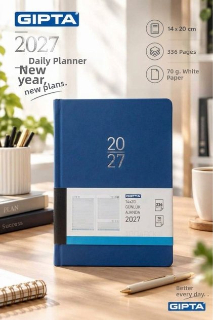 Gipta 2027 Agenda 14X20 Daily Agenda 336 Pages Lined 100-Eck