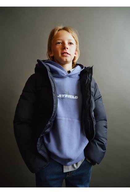 Kapüşonlu kapitone anorak