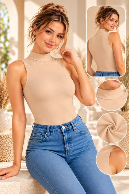 Ten Women's Zero Sleeve Throat-Cut Body