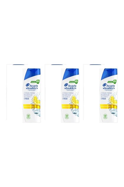Pachet de 3 Sampon Head&Shoulders Citrus Fresh, pentru păr gras 330 ML
