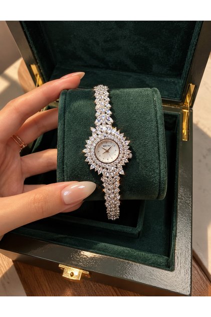Luxury Women's Wristwatch with Stone Detail – Special Model with 3-Year Warranty