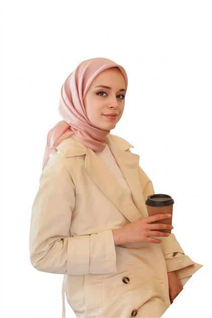 Reyon Eşarp Saten dokılu 95x95 PEMBE