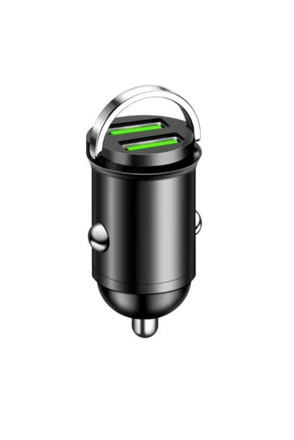 30 W Pull Ring Car Charger USB Type-C Dual Fast Ports Fast Charging Mini Car Phone Charger Adapter Car Accessories PD QC