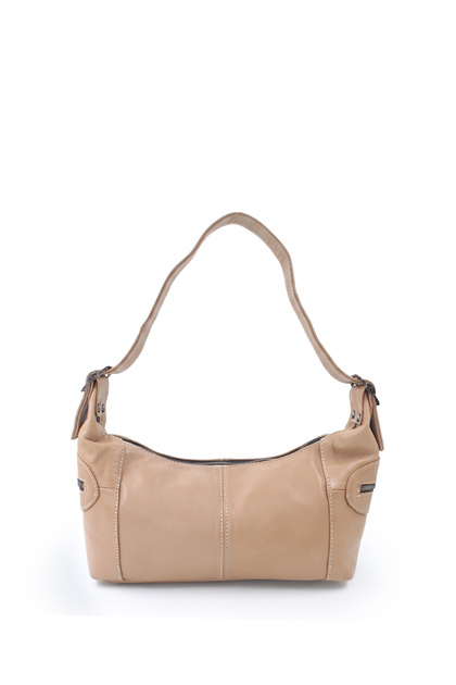 Genuine Leather Women's Shoulder Bag – Pisa Model Camel | Real Leather, Stylish and Everyday Use 12×32×17 cm