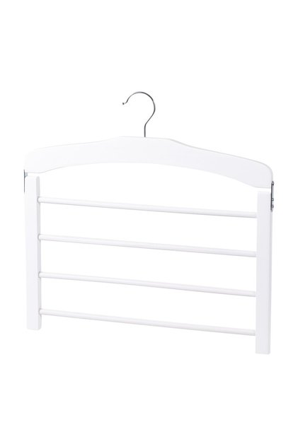 Ahşap Pantolon Askısı Beyaz