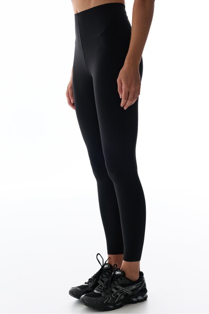 Siyah Wonder Yüksek Destek Toparlayıcı Yüksek Bel Back Lock Stitched Tayt