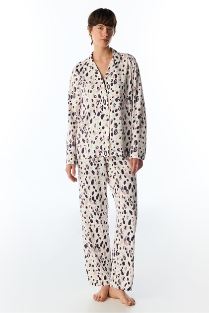 Midnight Mood Long Sleeve Shirt Pants Pajama Set