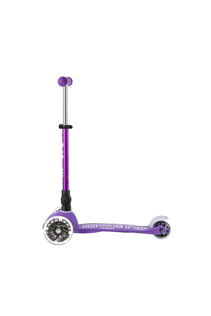Micro Mini Deluxe Foldable 3 Tekerlekli Scooter Led Mor
