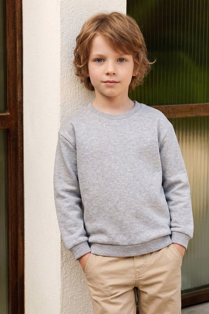 3 Thread Basic Unisex Kids Sweatshirt