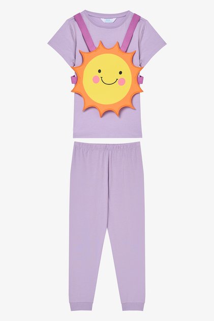 Girl's Sun Lilac Pajama Set