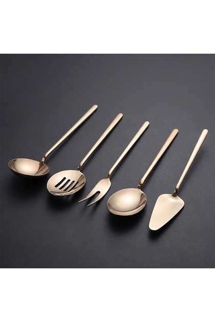 New Paint 5 Piece Midi Champagne Serving/Tableware Set