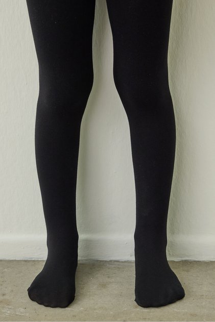 Black Kids Bamboo Pantyhose