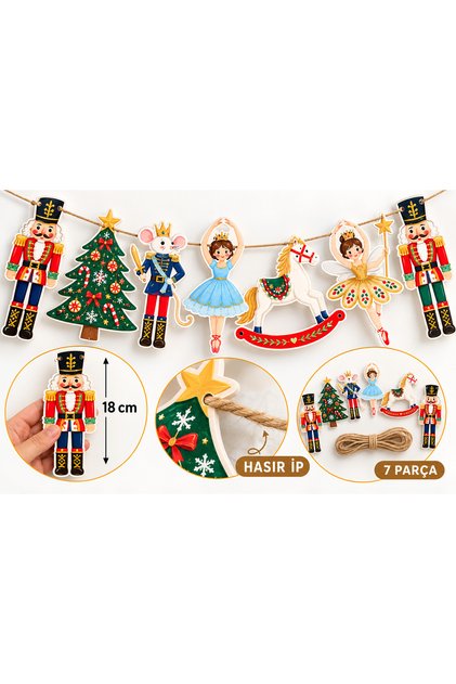 Christmas Themed Nutcracker Ballerina Wall Fireplace Ornament