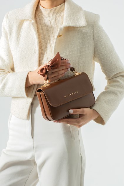 Taba Scarf Box Model Hand Shoulder and Crossbody Women's Bag