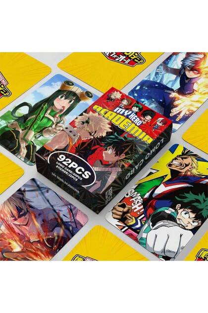 MULTI My Hero Academia​ 60pcs card 32pcs sticker Hero Academia Boxed HD Photo Card LOMO Card Anime P