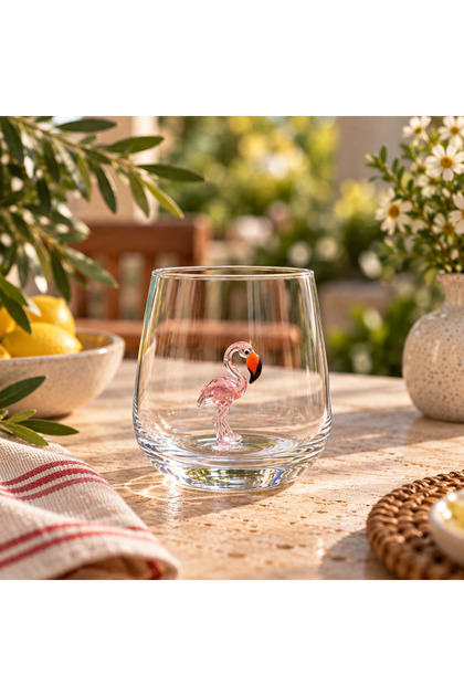 Flamingo Glass Figured Water Glass