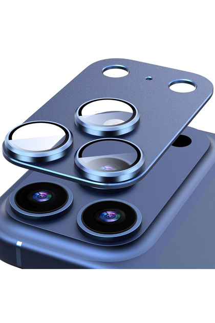For iPhone 17ProMax Blue NNBILI 1pc Original Color Metal Camera Protector Suitable for iPhone 17 Pro