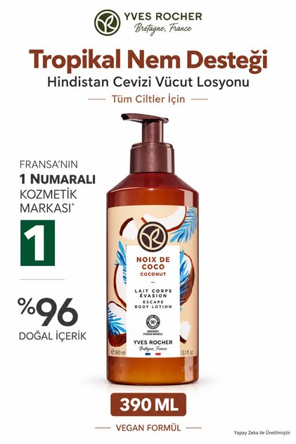 Moisturizing Body Lotion - Tropical Coconut 390ml / Shampoo with Free Massage Brush