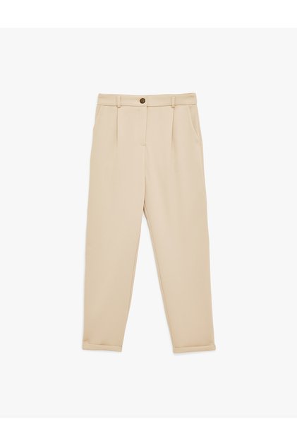 Slim Fit Pocket Detailed Pocket Chino Carrot Trousers