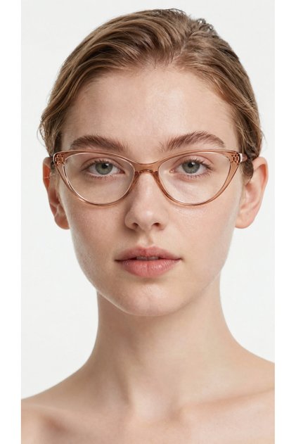 Olive Cat Eye Cat Eye Bone Transparent Women Men Unisex Blue Light Protection Screen Glasses Eyewear