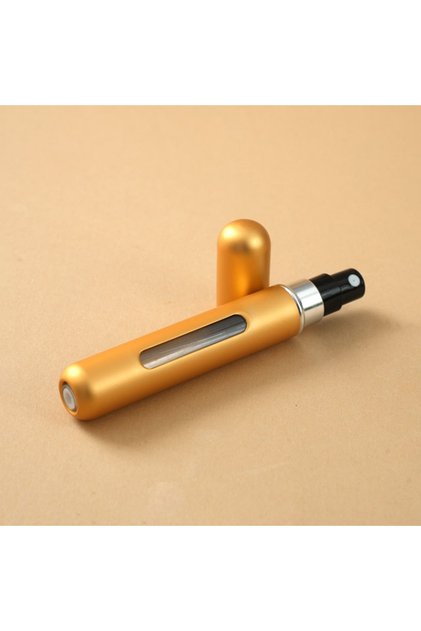 Metal 10ml sub gold 10 ml refillable perfume spray bottle, portable travel size, unscented, PVC-free
