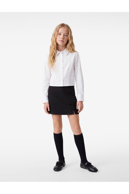 Slim Fit Uzun Kollu Klasik Yaka Pamuklu Poplin Gömlek