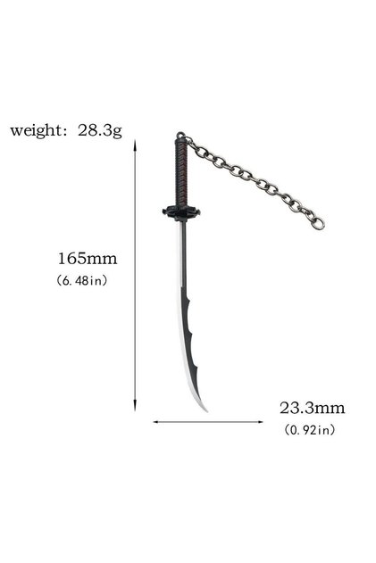 K00692-01 Anime BLEACH: Thousand-Year Blood War Keychains Kurosaki Ichigo Zangetsu Weapon Pendant Ke