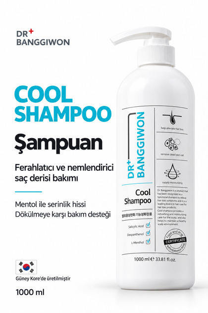 Cool Dökülme Karşıtı Elektriklenen Ve Kabaran Saçlar Için Nemlendirici Yatıştırıcı Şampuan 1000 ml