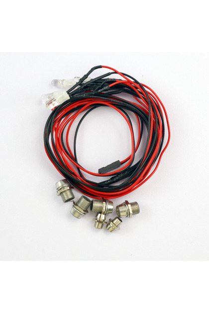 2 white 2 red RC Model Car Lights, 2 Lights, 4 Lights, 6 Lights, 8 Lights, Red and White Lights, 3/