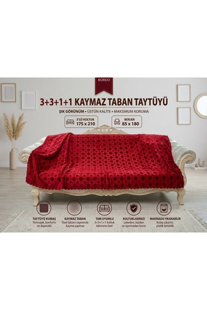Non-Slip Base Sofa Cover Set 3+3+1+1