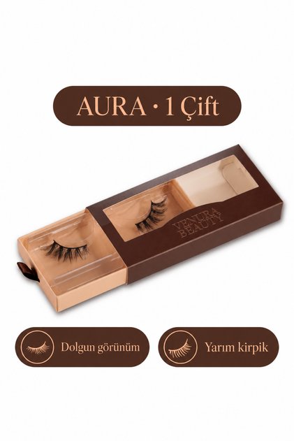 AURA Yarım Takma Kirpik | Hacimli, Dolgun, Soft Glam