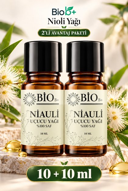 2'Lİ SET %100 Saf Niaouli Uçucu Yağı VEGAN – 10 ml Hassas Bölge Koku Giderici | Nioli Yağı