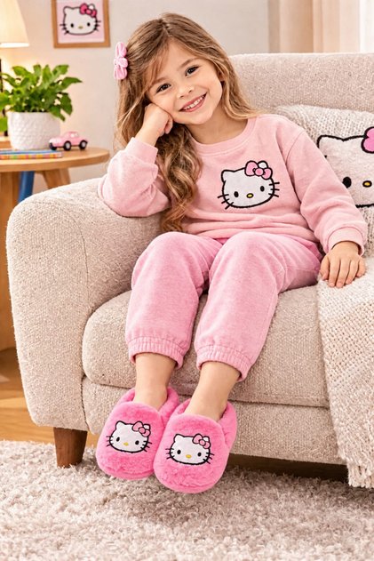 Hello Kitty Papuci fetiță cu talpă anti-alunecare pantofi pentru grădiniță