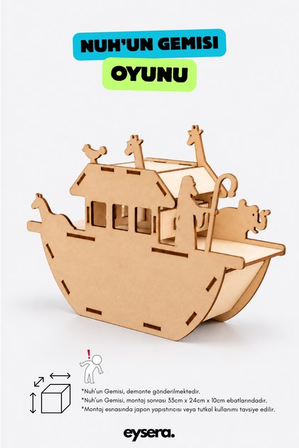 Wooden Noah's Ark Children's Activity & Hobby Toy, Montessori Educational Set