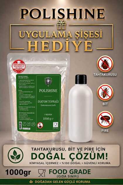 Diatom Toprağı Saf 1KG / Tahtakurusu, Bit ve Parazit Tozu Yürüyen Haşereler İçin/ Kalsine Edilmemiş 1 Mikron