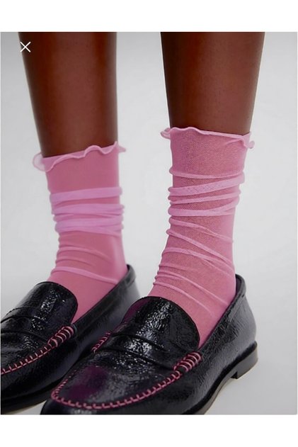 Short Tulle Pink Socks Vip