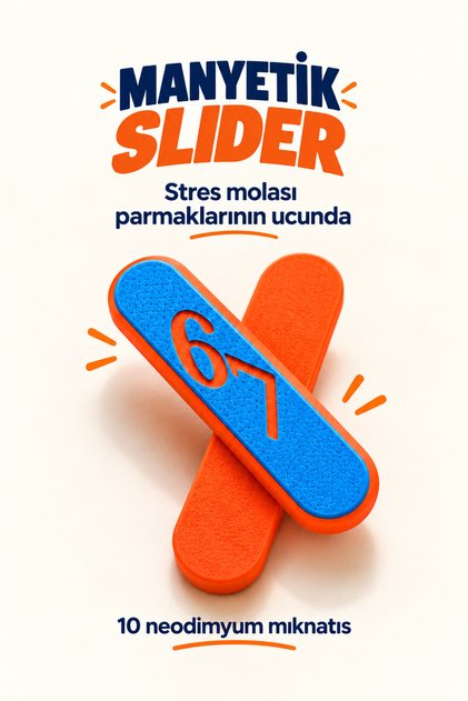 Magnetik Fidget Slider 67 – Antistres Pusher Clicker Stres Oyuncağı