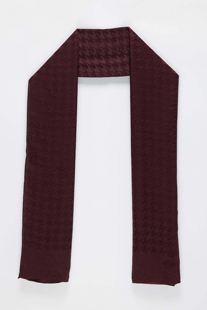 Houndstooth Patterned Jacquard Rectangular Shawl