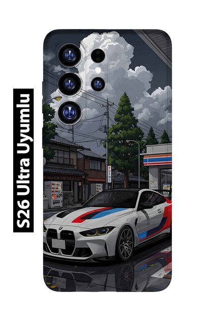 Samsung Galaxy S26 Ultra Compatible Bmw Patterned Transparent Phone Case