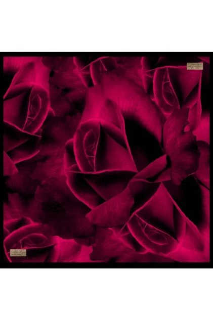 Saf Sura Silk 2866 02 Fuchsia Floral Pattern