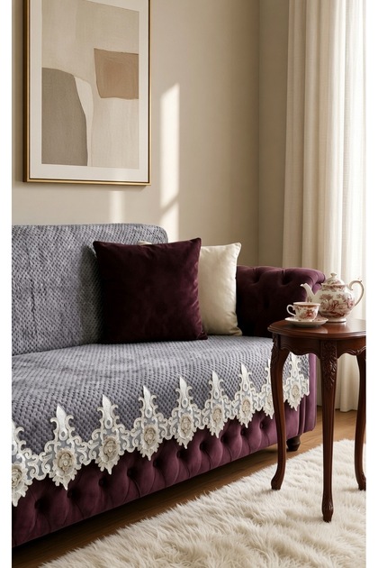 Lace Sofa Cover Stain-Resistant Stylish Sofa Cover 170X210