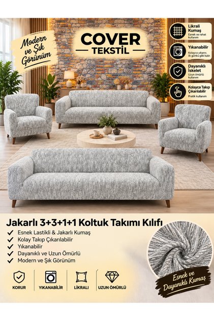 3+3+1+1 Sofa Set Cover Sofa Cover 3+3+1+1 Bohemian Fabric