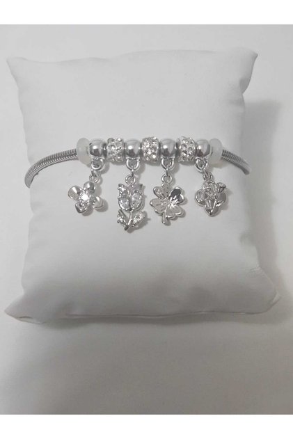 STEEL CHARM BRACELET