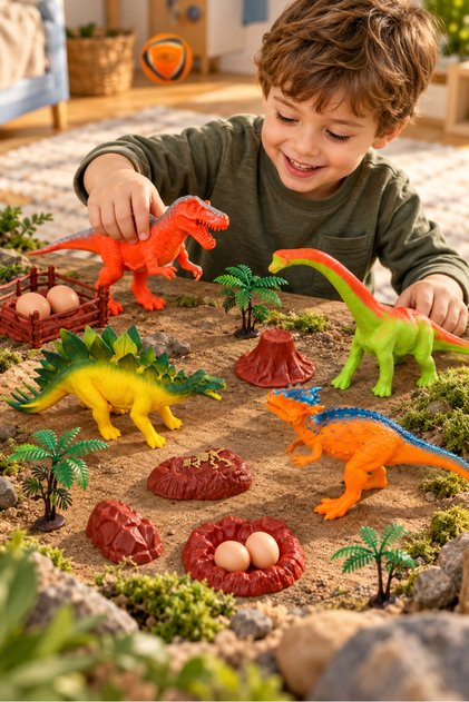 Set dinozauri, animale preistorice, aspect realist, 16 piese. 3 ani+