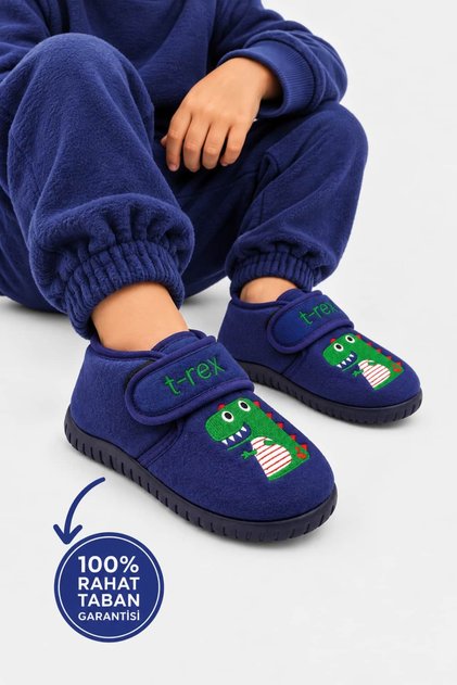 Pantofi pentru copii Panduf pentru grădiniță și acasă, cu talpă moale și velcro, cu figuri drăguțe