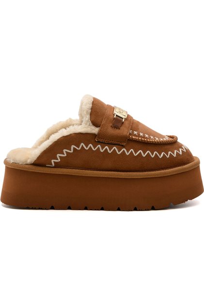 καμελ γούνινο clog CHIC INDIAN