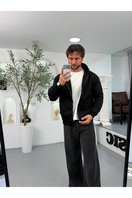 RL Model 3iplik Şardonlu Oversize Kapüşonlu Hırka