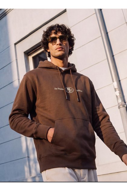 Varsity Print Hooded Sweatshirt